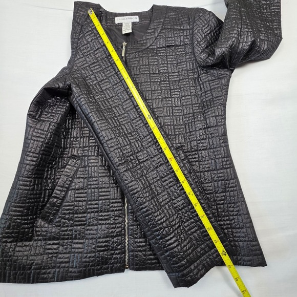 Sag Harbor Quilted Front Zip Lightweight Jacket Black Women 10 Sleek Modern Chic - Picture 16 of 16